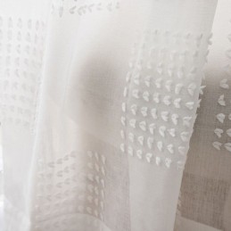 Cortina Nórdica Transparente Sob Medida, Tule Em Relevo, Sala De Estar, Quarto