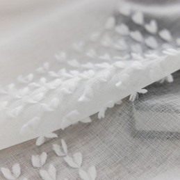 Cortina Nórdica Transparente Sob Medida, Tule Em Relevo, Sala De Estar, Quarto