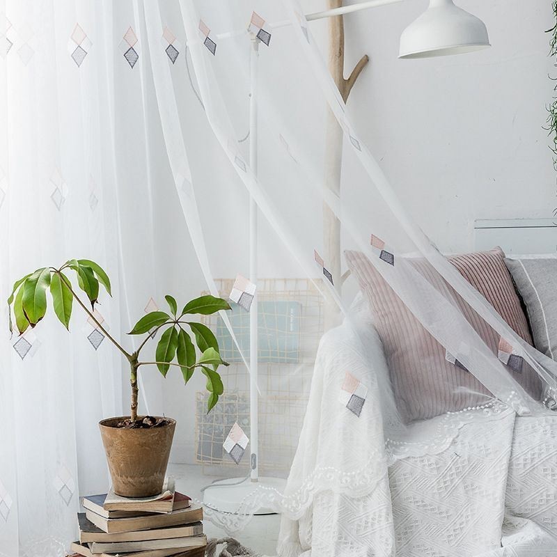 Cortina Bordada De Luxo Feita Sob Medida, Decoração Para Casa, Sala De Estar Transparente, Quarto