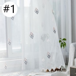 Cortina Bordada De Luxo Feita Sob Medida, Decoração Para Casa, Sala De Estar Transparente, Quarto