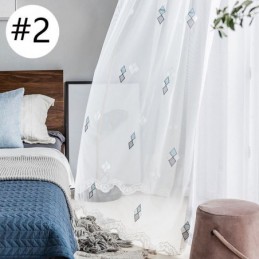 Cortina Bordada De Luxo Feita Sob Medida, Decoração Para Casa, Sala De Estar Transparente, Quarto