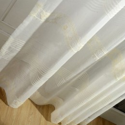 Cortina Transparente Bordada Sob Medida Cortina Minimalista Clássica Voile Sala De Estar Quarto