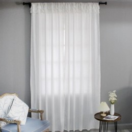 Cortinas De Janela De Veludo Transparente, Painéis De Voile Elegantes, Sala De Estar, Quarto