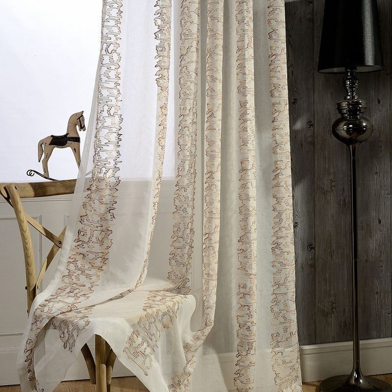 Cortinas De Voile Transparente Modernas, Cortinas Decorativas Para Janelas, Sala De Estar E Quarto