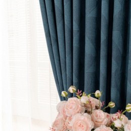 Cortinas Blackout Geométricas, Cortina Jacquard Sob Medida Para Quarto