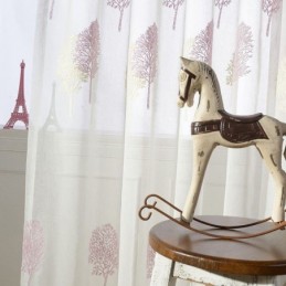 Cortina Nórdica Transparente Feita Sob Medida Em Tule Para Sala De Estar E Quarto