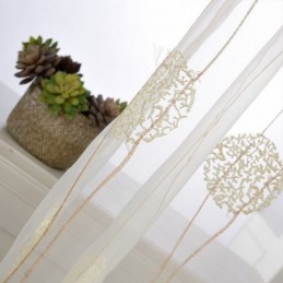 Cortina Delicada Transparente Feita Sob Medida Cortina De Tule Bordado Para Sala De Estar