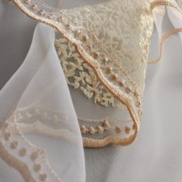 Cortina Delicada Transparente Feita Sob Medida Cortina De Tule Bordado Para Sala De Estar