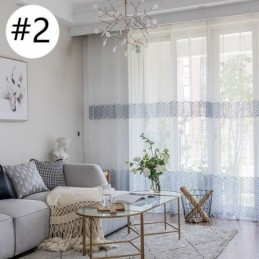 Cortina Transparente Respirável Feita Sob Medida, Cortina Europeia Decorativa De Tule Voile Para Sala De Estar