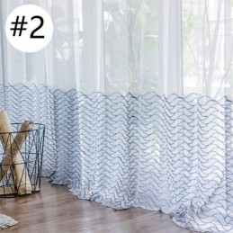 Cortina Transparente Respirável Feita Sob Medida, Cortina Europeia Decorativa De Tule Voile Para Sala De Estar