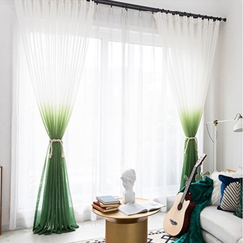 Cortinas Transparentes Gradientes, Cortina Voile Transparente Feita Sob Medida Para Decoração De Casa
