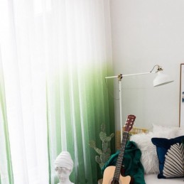 Cortinas Transparentes Gradientes, Cortina Voile Transparente Feita Sob Medida Para Decoração De Casa