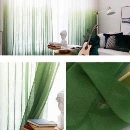 Cortinas Transparentes Gradientes, Cortina Voile Transparente Feita Sob Medida Para Decoração De Casa