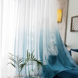 Cortinas Transparentes Gradientes, Cortina Voile Transparente Feita Sob Medida Para Decoração De Casa
