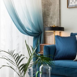 Cortinas Transparentes Gradientes, Cortina Voile Transparente Feita Sob Medida Para Decoração De Casa