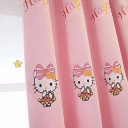 Cortina Moderna Feita Sob Medida Cortina Bordada Linda Hello Kitty