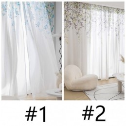 Cortina De Voile Com Estampa De Videira Feita Sob Medida Cortina Transparente Estampada Sala De Estar Quarto