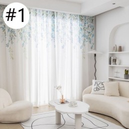 Cortina De Voile Com Estampa De Videira Feita Sob Medida Cortina Transparente Estampada Sala De Estar Quarto