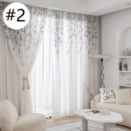 Cortina De Voile Com Estampa De Videira Feita Sob Medida Cortina Transparente Estampada Sala De Estar Quarto