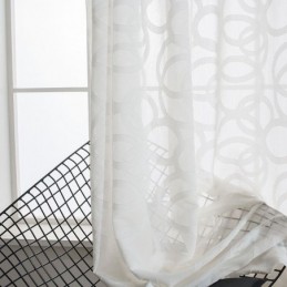 Cortinas De Tule Branco, Cortina Moderna De Voile Transparente, Feita Sob Medida Para Sala De Estar E Quarto