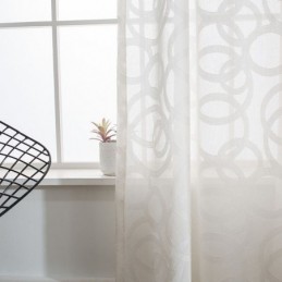 Cortinas De Tule Branco, Cortina Moderna De Voile Transparente, Feita Sob Medida Para Sala De Estar E Quarto