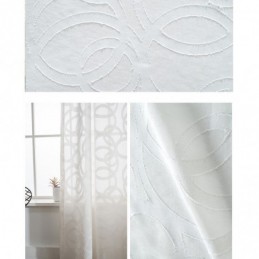 Cortinas De Tule Branco, Cortina Moderna De Voile Transparente, Feita Sob Medida Para Sala De Estar E Quarto