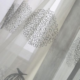 Cortina Moderna De Tule Bordado Sob Medida, Cortinas De Voile Transparente Para Sala De Estar E Quarto