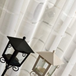 Cortina Transparente Jacquard Geométrica Feita Sob Medida Cortina De Luxo Tull Sala De Estar Quarto