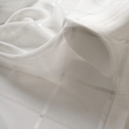 Cortina Transparente Jacquard Geométrica Feita Sob Medida Cortina De Luxo Tull Sala De Estar Quarto