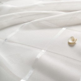 Cortina Transparente Jacquard Geométrica Feita Sob Medida Cortina De Luxo Tull Sala De Estar Quarto