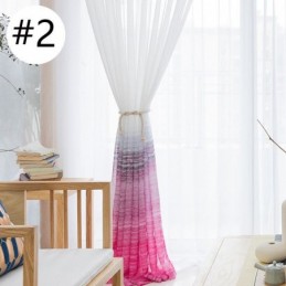 Cortina Transparente Estilo Nórdico Feita Sob Medida, Cortina De Voile Estampada Para Sala De Estar E Quarto
