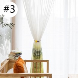 Cortina Transparente Estilo Nórdico Feita Sob Medida, Cortina De Voile Estampada Para Sala De Estar E Quarto