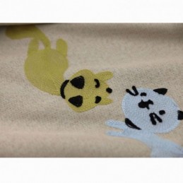 Cortina Blackout Contemporânea Max Feita Sob Medida Cortina Smiley Cat Bordada Quarto