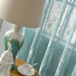 Cortinas De Voile Bordadas Com Padrão Vegetal Para Cortinas De Janela Para Sala De Estar E Quarto Feitas Sob Medida