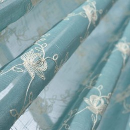 Cortinas De Voile Bordadas Com Padrão Vegetal Para Cortinas De Janela Para Sala De Estar E Quarto Feitas Sob Medida