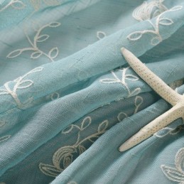 Cortinas De Voile Bordadas Com Padrão Vegetal Para Cortinas De Janela Para Sala De Estar E Quarto Feitas Sob Medida