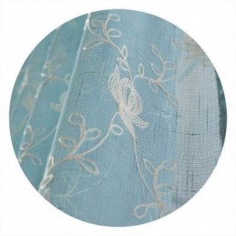 Cortinas De Voile Bordadas Com Padrão Vegetal Para Cortinas De Janela Para Sala De Estar E Quarto Feitas Sob Medida