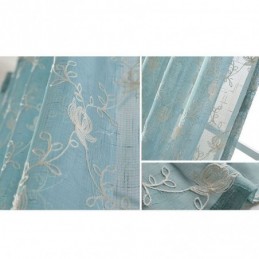 Cortinas De Voile Bordadas Com Padrão Vegetal Para Cortinas De Janela Para Sala De Estar E Quarto Feitas Sob Medida