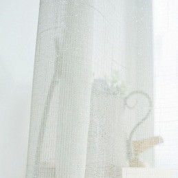 Cortina Elegante Transparente Feita Sob Medida, Cortina De Tule De Cor Sólida Para Sala De Estar E Quarto