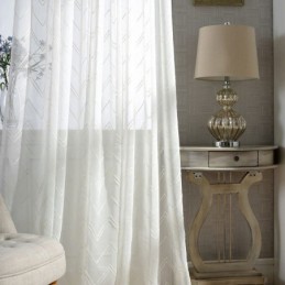 Cortinas Brancas Transparentes, Cortinas Bordadas Para Janelas, Cortinas Sob Medida Para Sala De Estar E Quarto