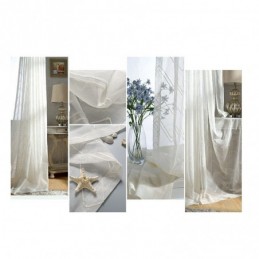 Cortinas Brancas Transparentes, Cortinas Bordadas Para Janelas, Cortinas Sob Medida Para Sala De Estar E Quarto