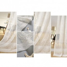 Cortina Transparente Bordada Sob Medida, Cortina Branca Para Decoração De Janelas, Sala De Estar E Quarto