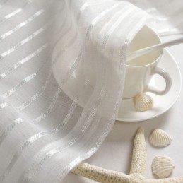 Cortina Elegante De Tule Branco Feita Sob Medida Para Sala De Estar E Quarto