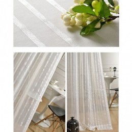 Cortina Elegante De Tule Branco Feita Sob Medida Para Sala De Estar E Quarto