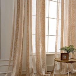 Cortinas De Tule Jacquard...