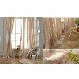 Cortinas De Tule Jacquard Com Folhas, Cortinas Nórdicas Transparentes Para Sala De Estar