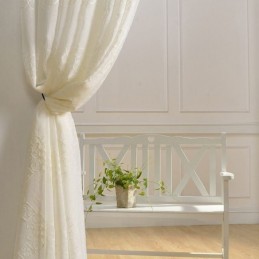 Cortina Nórdica De Voile Sob Medida Cortina Bordada Transparente Sala De Estar Quarto