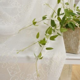 Cortina Nórdica De Voile Sob Medida Cortina Bordada Transparente Sala De Estar Quarto