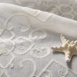 Cortina Nórdica De Voile Sob Medida Cortina Bordada Transparente Sala De Estar Quarto