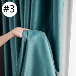 Cortinas Blackout Geométricas Jacquard Para Sala De Estar